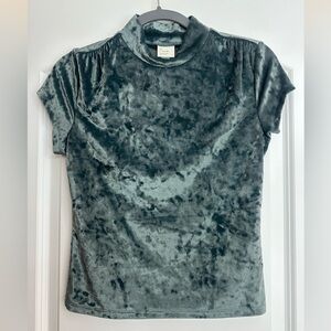 Velvet Top in blue/green